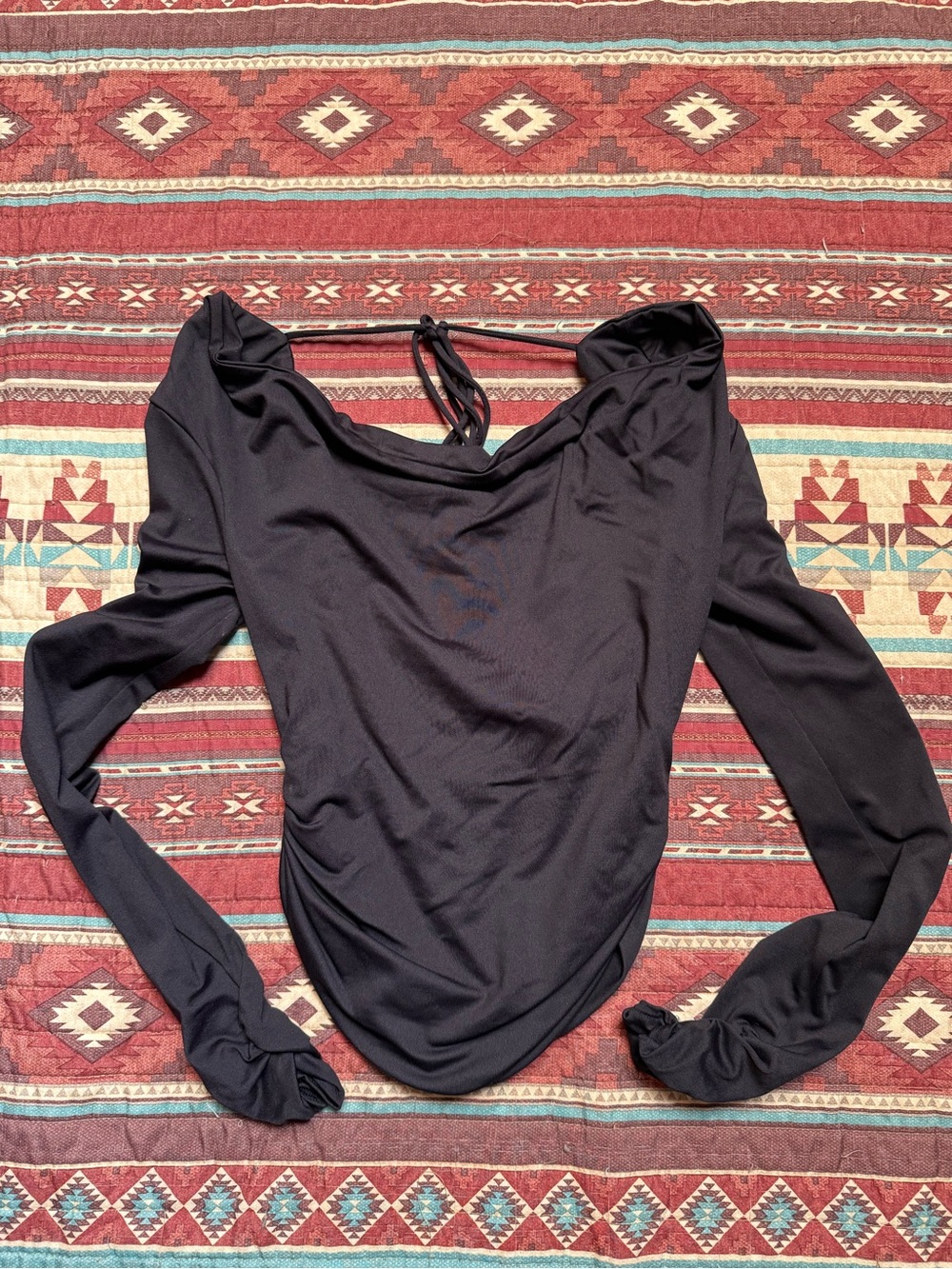 Meshki Black Long Sleeve Top XS